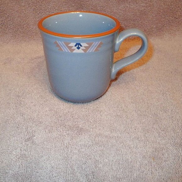 80s Vtg NORITAKE Japan BLUE ADOBE Coffee Tea MUG Cup REPLACEMENT Stoneware 8678 - Picture 4 of 7
